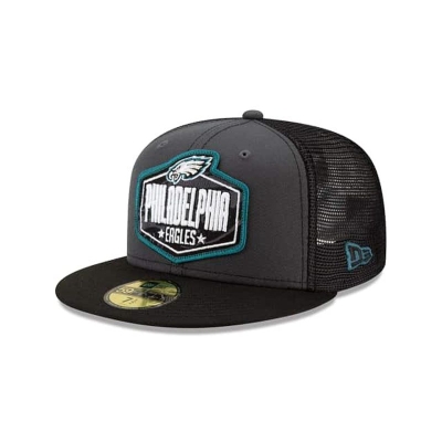 Philadelphia Eagles Gorra | New Era NFL Draft 59fifty Fitted Cap Mexico - Grises